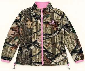 Kings River Realtree Camo Fleece Jacket Pink Trim Hunting Gorpcore L/XL